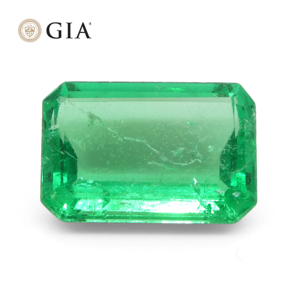 4.39ct Octagonal/Emerald Green Emerald GIA Certified Colombia - Skyjems Wholesale Gemstones