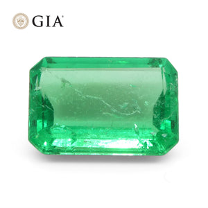 4.39ct Octagonal/Emerald Green Emerald GIA Certified Colombia - Skyjems Wholesale Gemstones