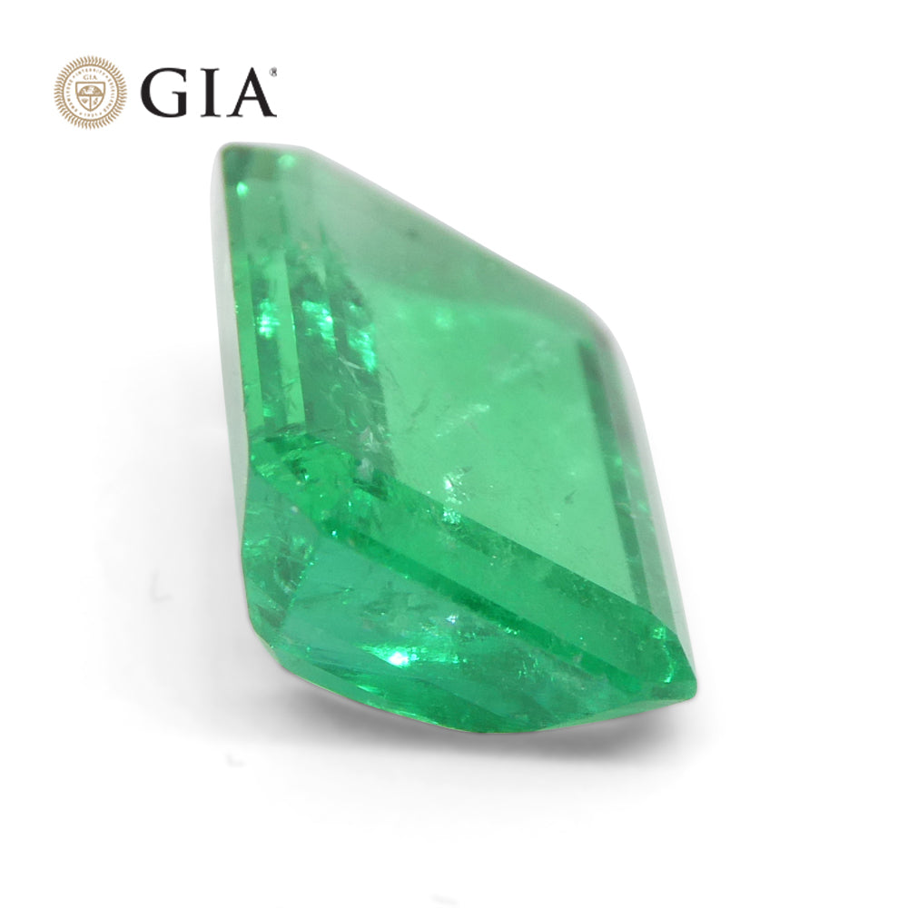 4.39ct Octagonal/Emerald Green Emerald GIA Certified Colombia - Skyjems Wholesale Gemstones