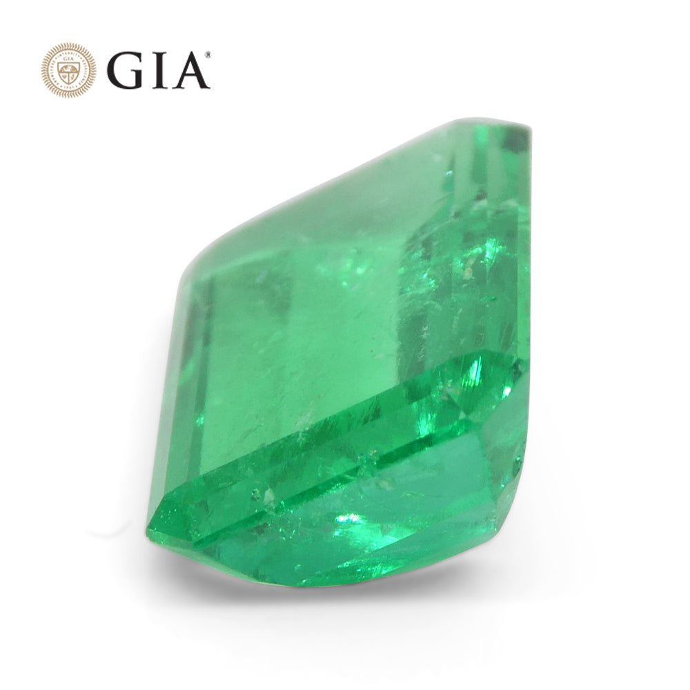 4.39ct Octagonal/Emerald Green Emerald GIA Certified Colombia - Skyjems Wholesale Gemstones