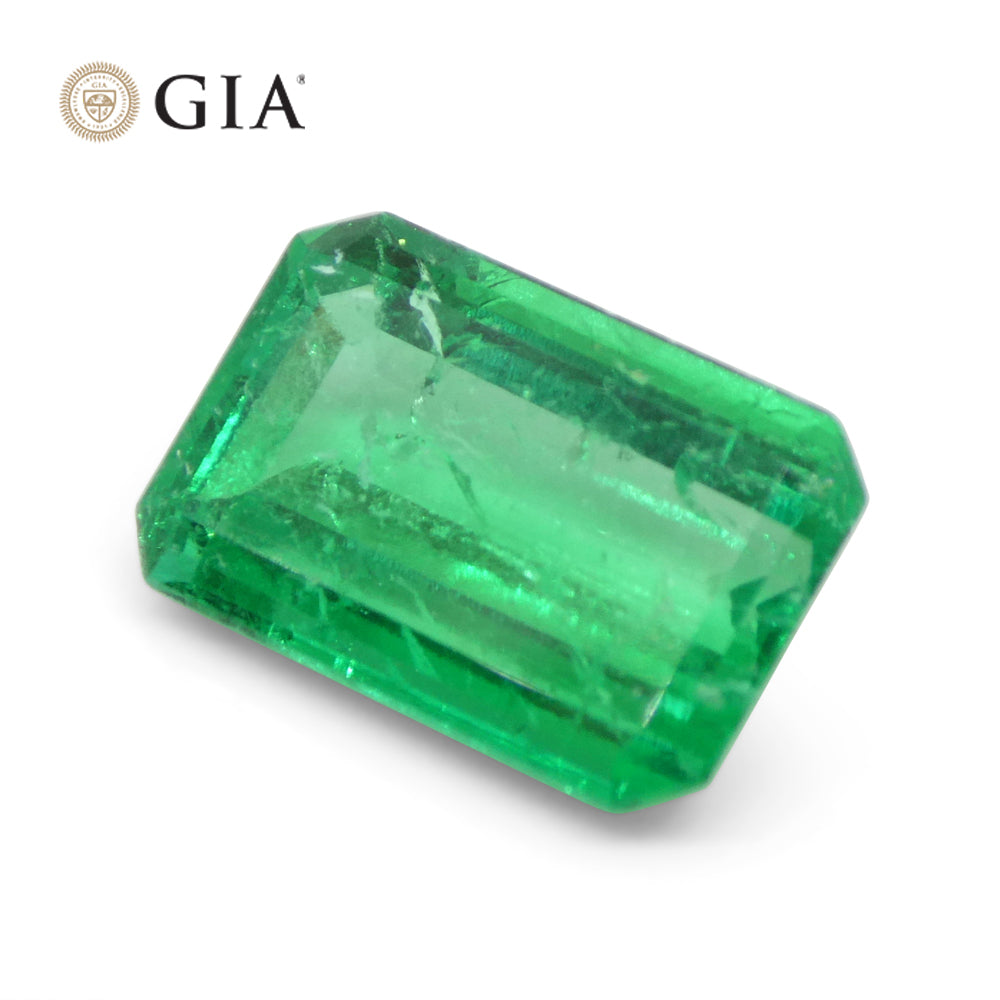 4.39ct Octagonal/Emerald Green Emerald GIA Certified Colombia - Skyjems Wholesale Gemstones