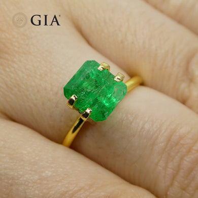 2.38ct Octagonal/Emerald Green Emerald GIA Certified Colombia - Skyjems Wholesale Gemstones