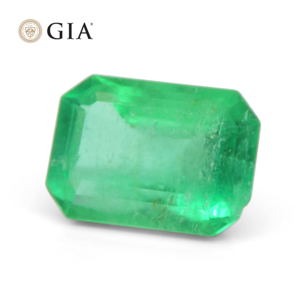 3.3ct Octagonal/Emerald Green Emerald GIA Certified Colombia - Skyjems Wholesale Gemstones