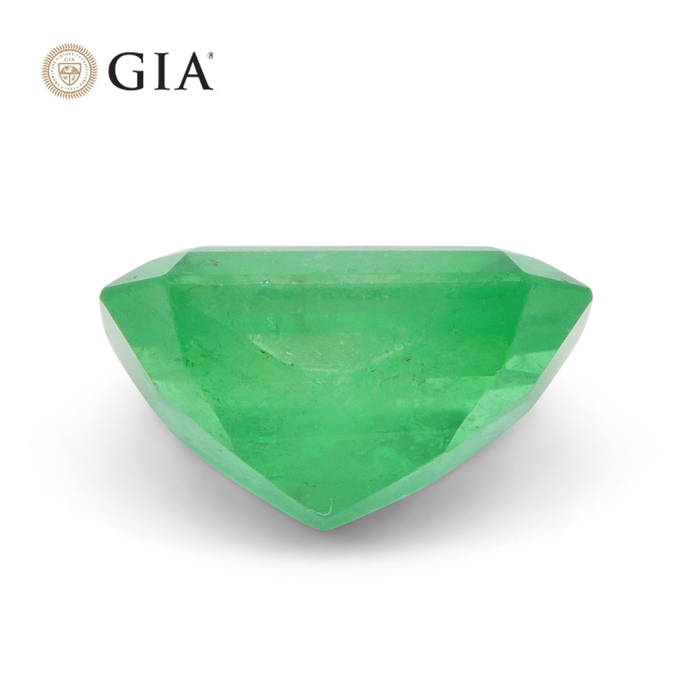 3.3ct Octagonal/Emerald Green Emerald GIA Certified Colombia - Skyjems Wholesale Gemstones