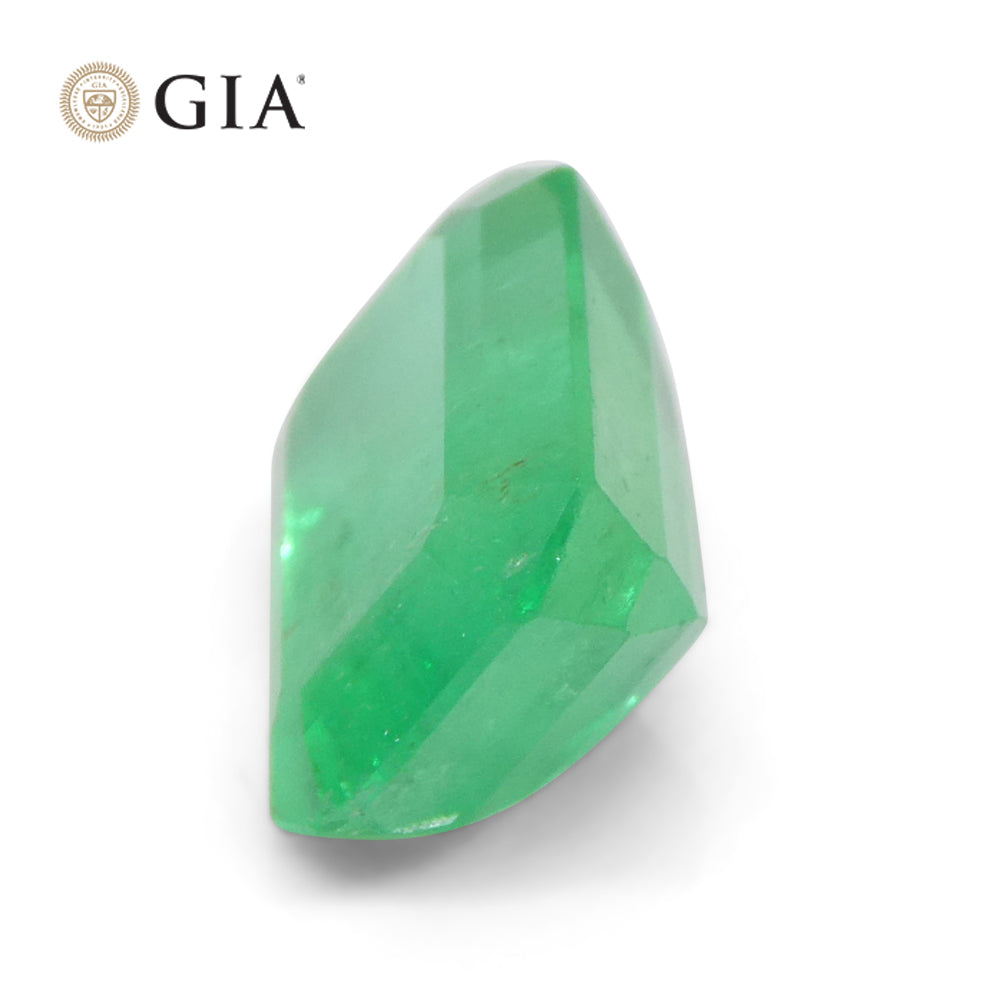 3.3ct Octagonal/Emerald Green Emerald GIA Certified Colombia - Skyjems Wholesale Gemstones