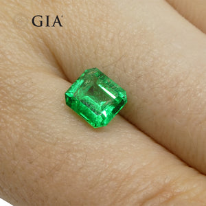 1.5ct Octagonal/Emerald Green Emerald GIA Certified Colombia - Skyjems Wholesale Gemstones