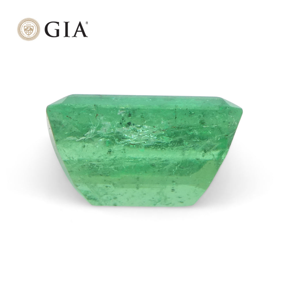 2.1ct Octagonal/Emerald Green Emerald GIA Certified Colombia - Skyjems Wholesale Gemstones