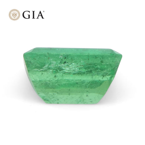 2.1ct Octagonal/Emerald Green Emerald GIA Certified Colombia