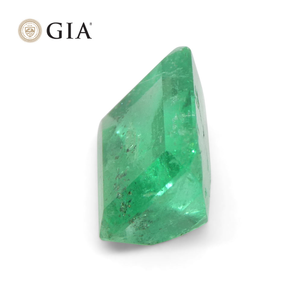 2.1ct Octagonal/Emerald Green Emerald GIA Certified Colombia - Skyjems Wholesale Gemstones