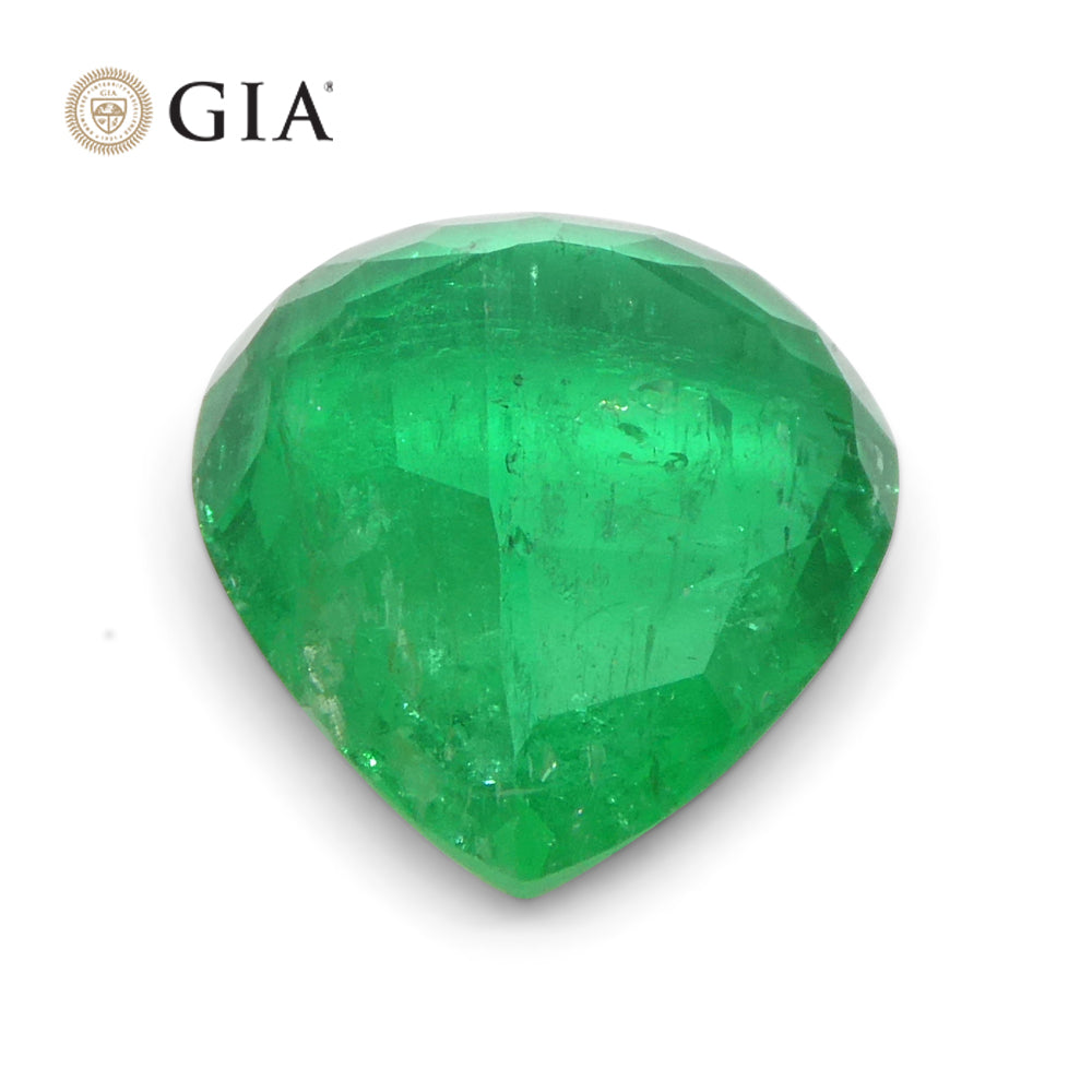 2.86ct Colombian Vivid Green Pear Emerald, GIA Certified Natural Beryl from SkyJems Gemstones Canada