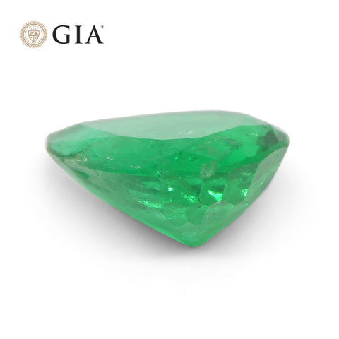 2.86ct Pear Vivid Green Emerald GIA Certified Colombia