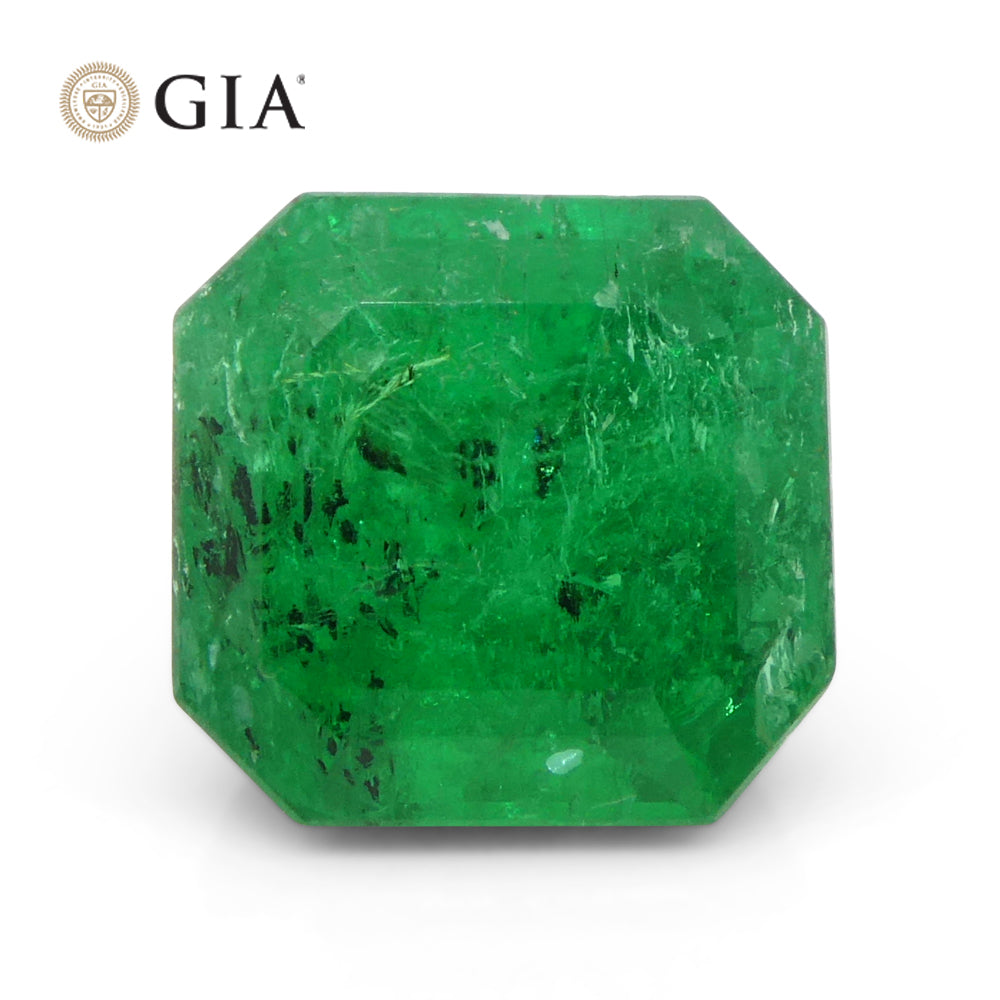 2.56ct Octagonal/Emerald Green Emerald GIA Certified Colombia - Skyjems Wholesale Gemstones