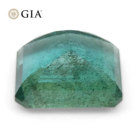 3.8ct Octagonal/Emerald Cut Green Emerald GIA Certified Zambia
