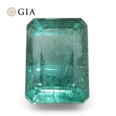 3.8ct Octagonal/Emerald Cut Green Emerald GIA Certified Zambia - Skyjems Wholesale Gemstones