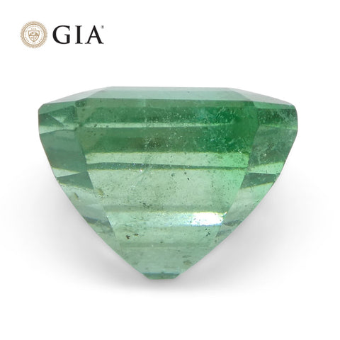 4.01ct Octagonal/Emerald Cut Green Emerald GIA Certified Zambia