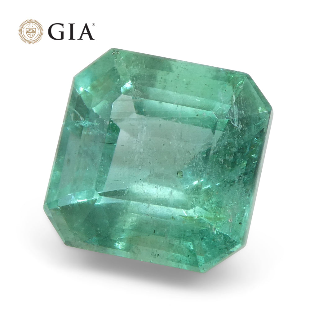 4.01ct Octagonal/Emerald Cut Green Emerald GIA Certified Zambia - Skyjems Wholesale Gemstones