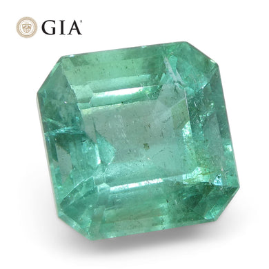 4.01ct Octagonal/Emerald Cut Green Emerald GIA Certified Zambia - Skyjems Wholesale Gemstones
