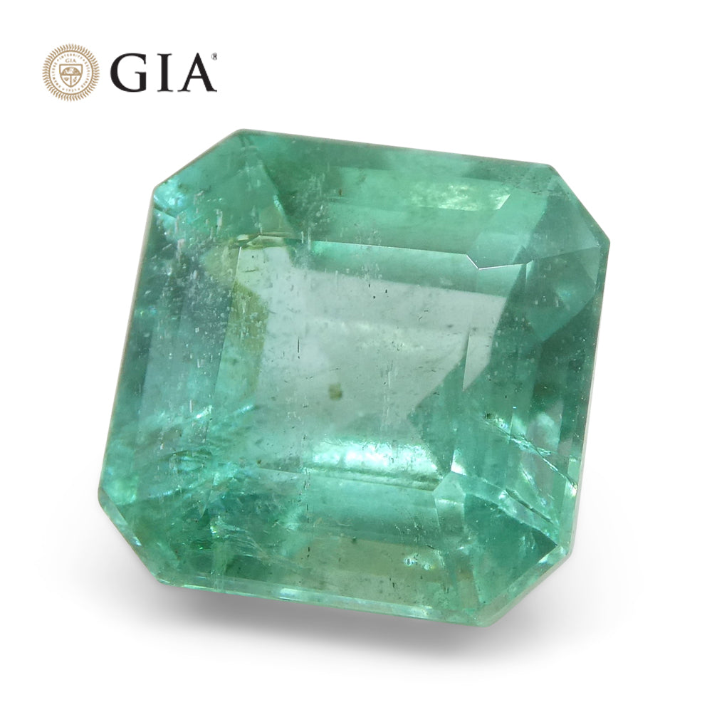 4.01ct Octagonal/Emerald Cut Green Emerald GIA Certified Zambia - Skyjems Wholesale Gemstones