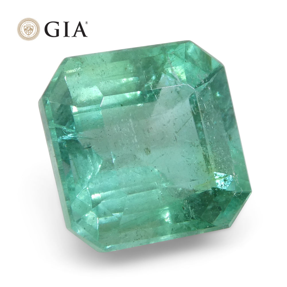 4.01ct Octagonal/Emerald Cut Green Emerald GIA Certified Zambia - Skyjems Wholesale Gemstones