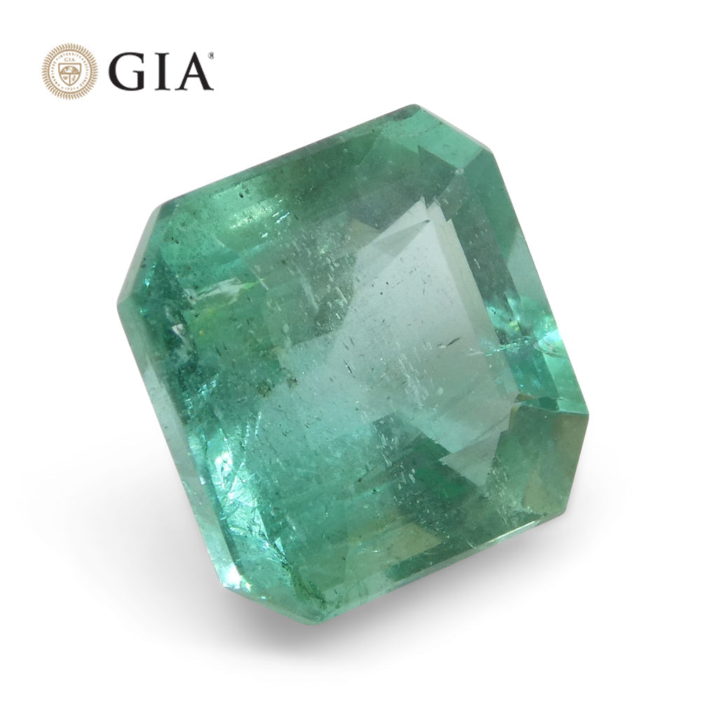 4.01ct Octagonal/Emerald Cut Green Emerald GIA Certified Zambia - Skyjems Wholesale Gemstones