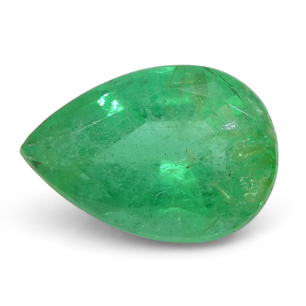 1.64 ct Pear Emerald GIA Certified Russian - Skyjems Wholesale Gemstones