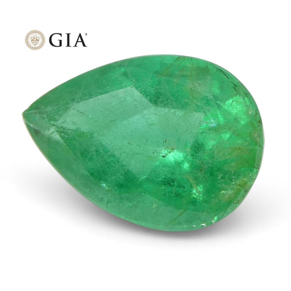 1.64 ct Pear Emerald GIA Certified Russian - Skyjems Wholesale Gemstones