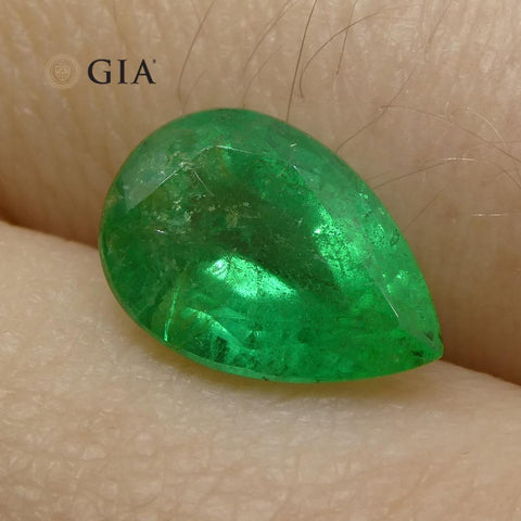 1.64 ct Pear Emerald GIA Certified Russian