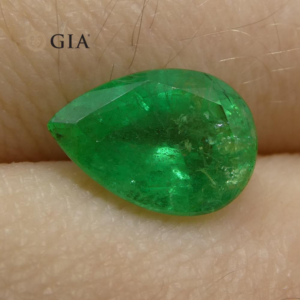 1.64 ct Pear Emerald GIA Certified Russian - Skyjems Wholesale Gemstones