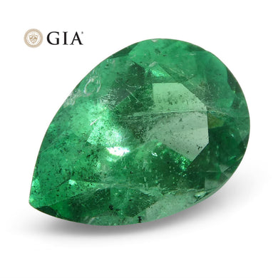 1.19 ct Pear Emerald GIA Certified Colombian F1/Minor - Skyjems Wholesale Gemstones