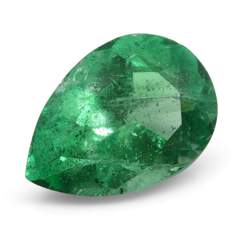 1.19 ct Pear Emerald GIA Certified Colombian F1/Minor