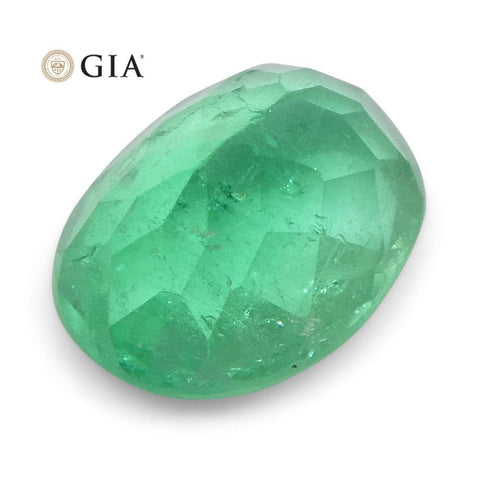 1.1 ct Oval Emerald GIA Certified Colombian F1/Minor