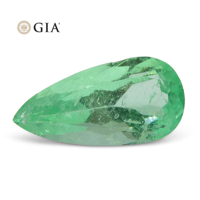 1.47 ct Pear Emerald GIA Certified Colombian F1/Minor - Skyjems Wholesale Gemstones