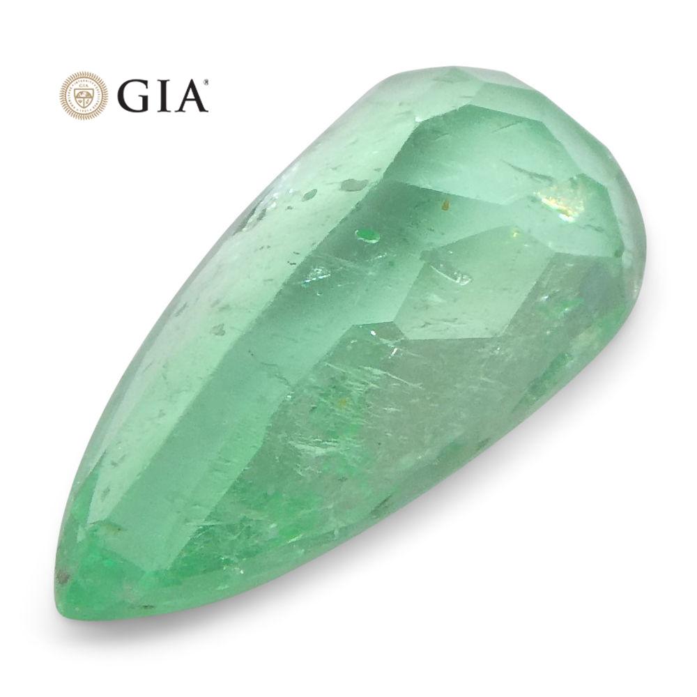 1.47 ct Pear Emerald GIA Certified Colombian F1/Minor - Skyjems Wholesale Gemstones