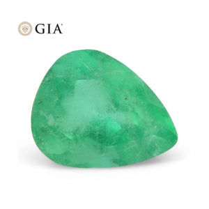 1.56 ct Pear Emerald GIA Certified Colombian F1/Minor - Skyjems Wholesale Gemstones