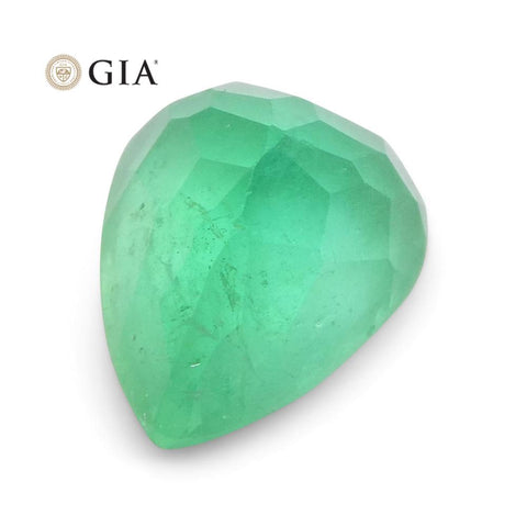 1.56 ct Pear Emerald GIA Certified Colombian F1/Minor