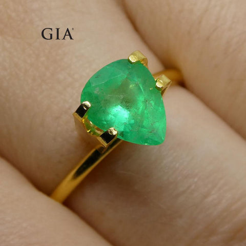 1.56 ct Pear Emerald GIA Certified Colombian F1/Minor