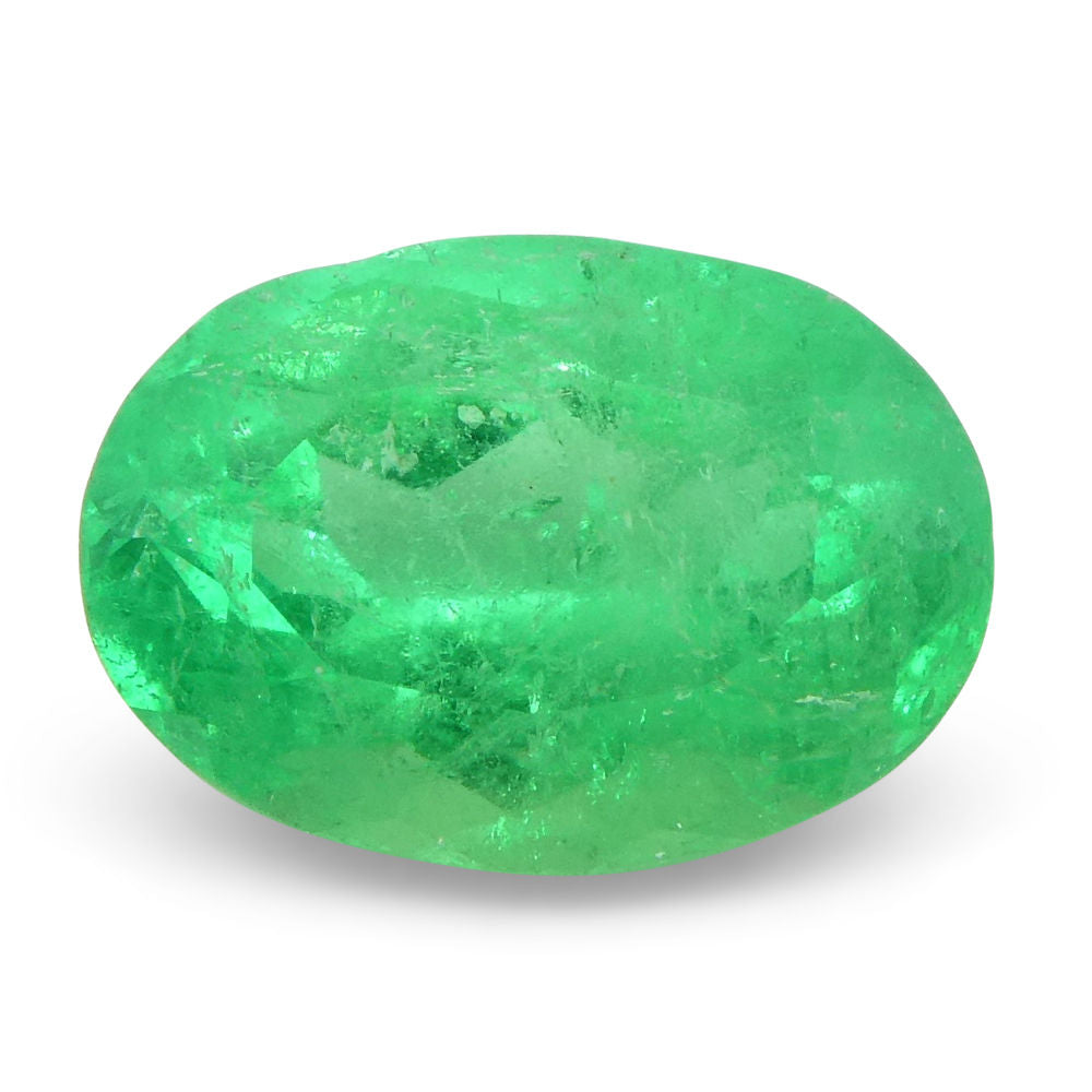 1.11 ct Oval Emerald GIA Certified Colombian F1/Minor - Skyjems Wholesale Gemstones