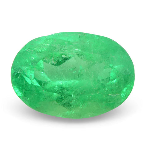 1.11 ct Oval Emerald GIA Certified Colombian F1/Minor
