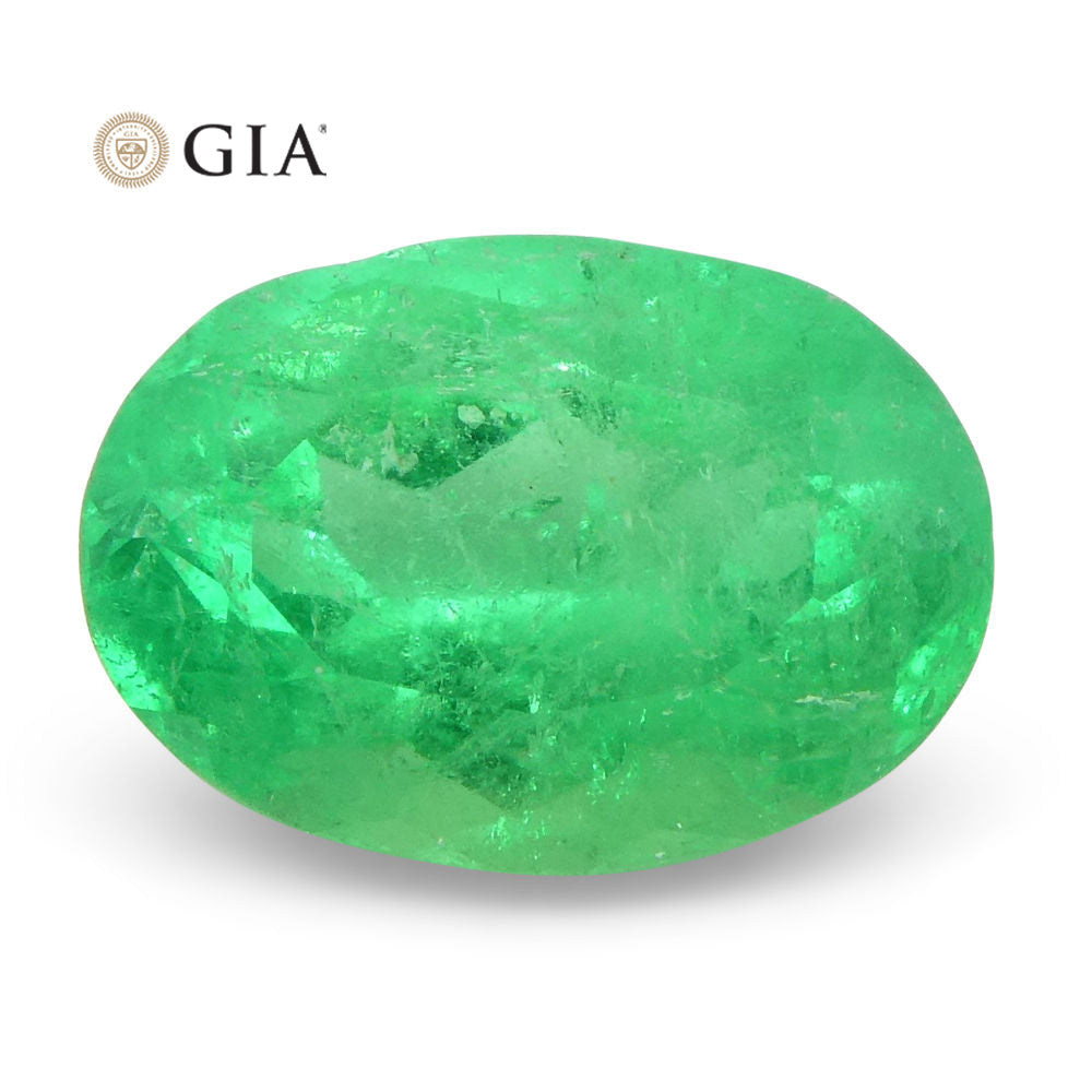 1.11 ct Oval Emerald GIA Certified Colombian F1/Minor - Skyjems Wholesale Gemstones