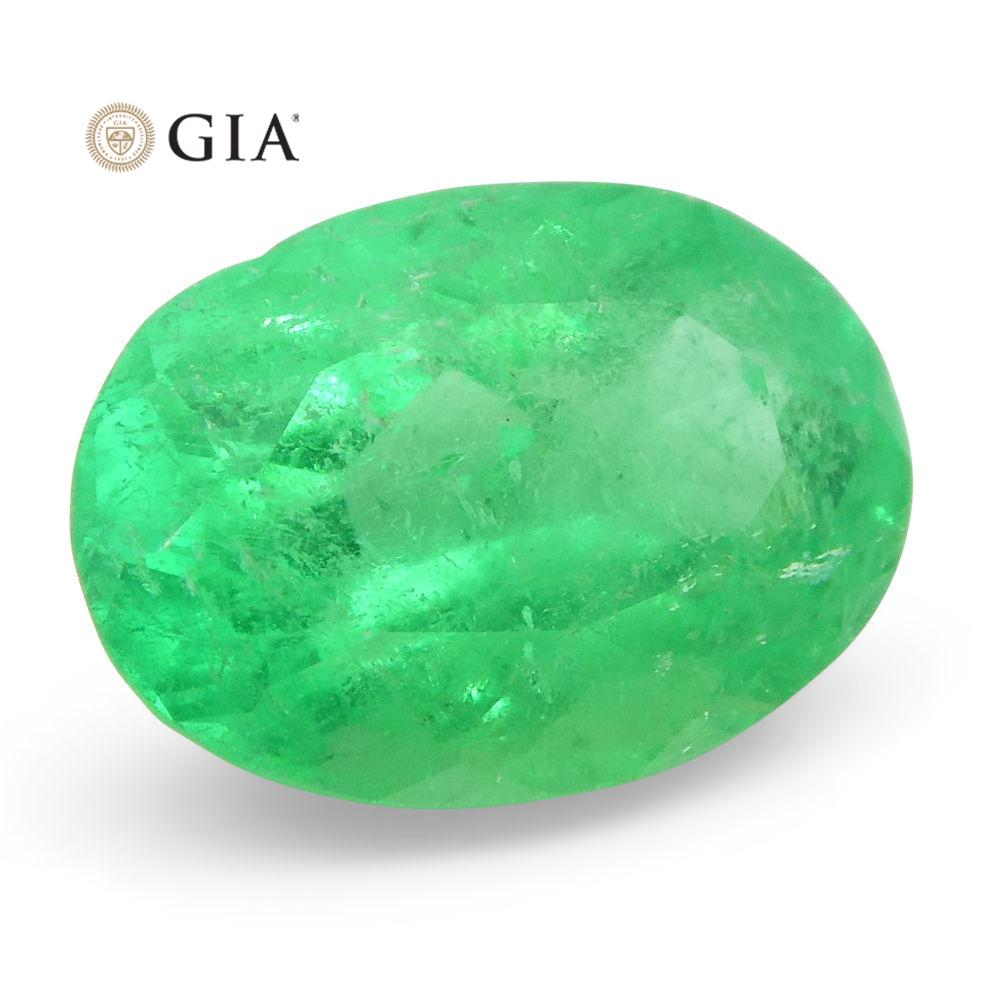 1.11 ct Oval Emerald GIA Certified Colombian F1/Minor - Skyjems Wholesale Gemstones