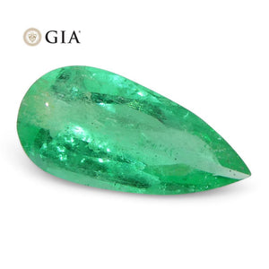 1.28 ct Pear Emerald GIA Certified Colombian F1/Minor - Skyjems Wholesale Gemstones