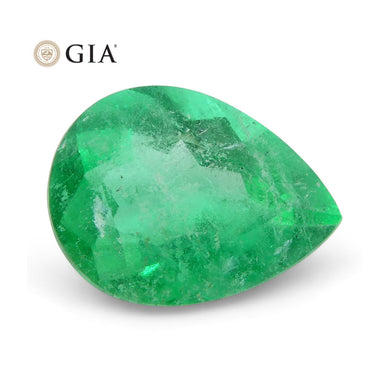 1.6 ct Pear Emerald GIA Certified Colombian F1/Minor - Skyjems Wholesale Gemstones