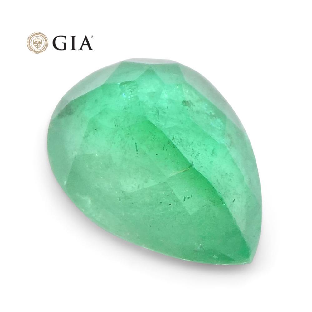 1.6 ct Pear Emerald GIA Certified Colombian F1/Minor - Skyjems Wholesale Gemstones