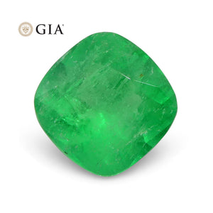 1.18 ct Cushion Emerald GIA Certified Colombian F1/Minor - Skyjems Wholesale Gemstones