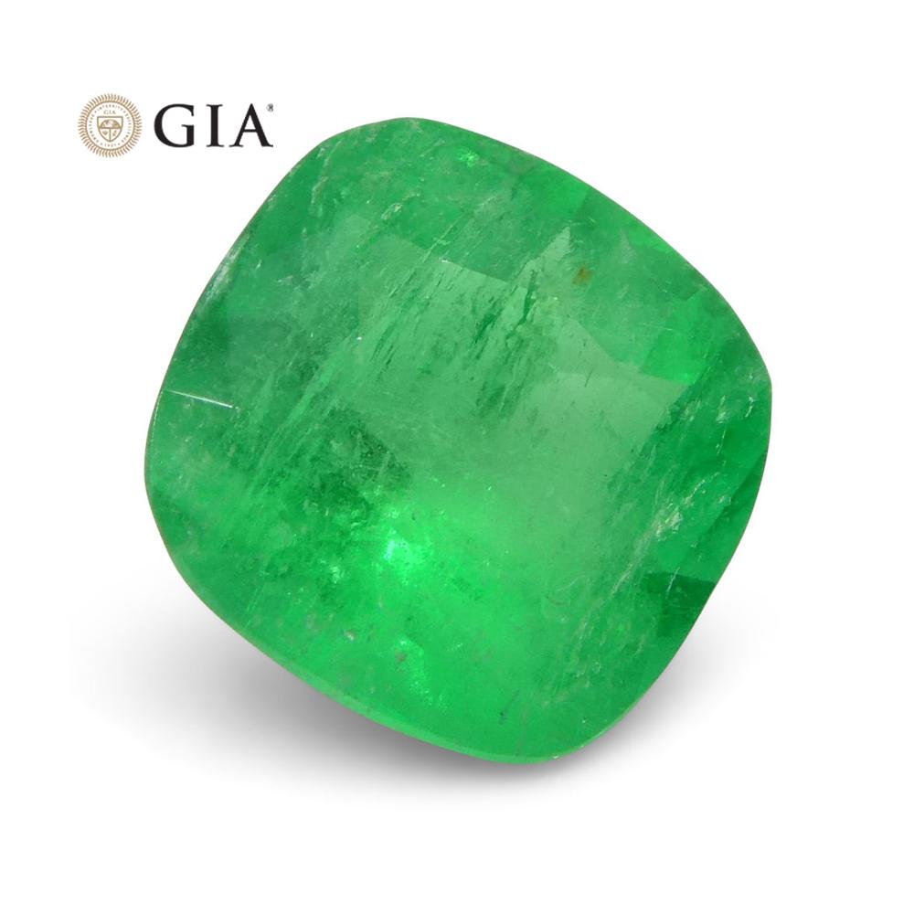 1.18 ct Cushion Emerald GIA Certified Colombian F1/Minor - Skyjems Wholesale Gemstones