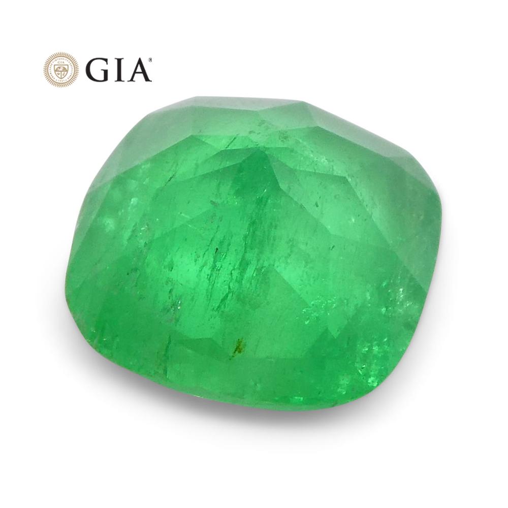 1.18 ct Cushion Emerald GIA Certified Colombian F1/Minor - Skyjems Wholesale Gemstones