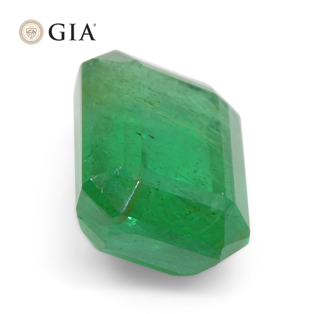 6.45ct Octagonal/Emerald Cut Green Emerald GIA Certified Russia - Skyjems Wholesale Gemstones