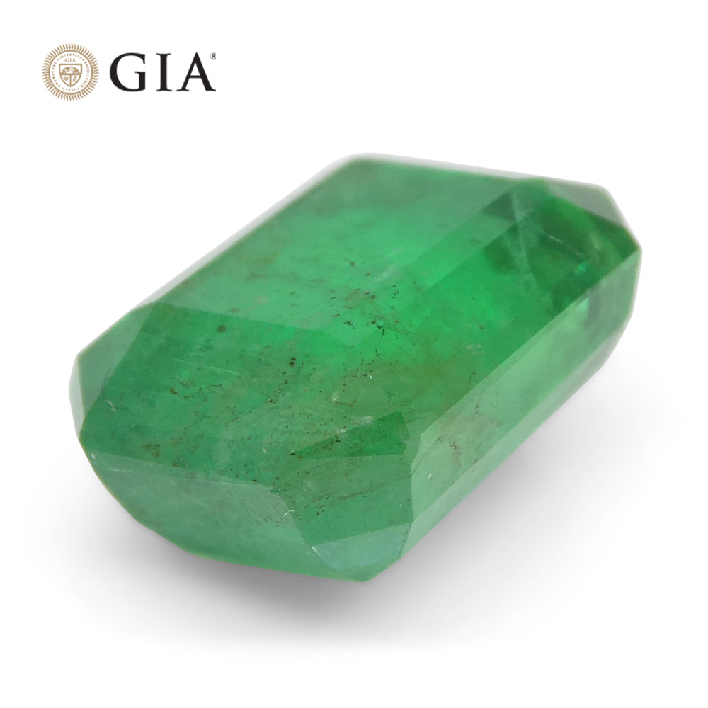 6.45ct Octagonal/Emerald Cut Green Emerald GIA Certified Russia - Skyjems Wholesale Gemstones