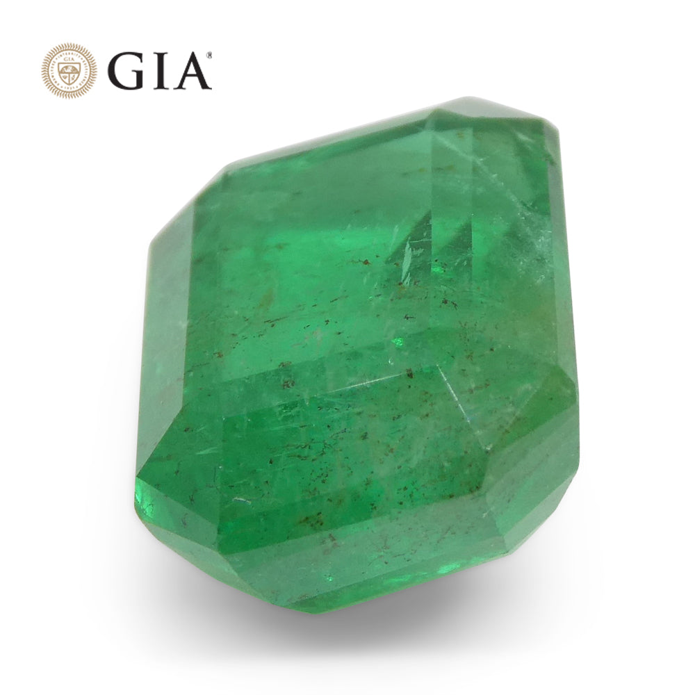 6.45ct Octagonal/Emerald Cut Green Emerald GIA Certified Russia - Skyjems Wholesale Gemstones