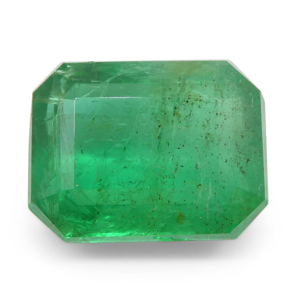 6.45ct Octagonal/Emerald Cut Green Emerald GIA Certified Russia - Skyjems Wholesale Gemstones